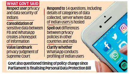 WhatsApp privacy policy update on hold till India gets data laws - The  Economic Times