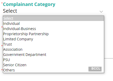 05 Complainant Category