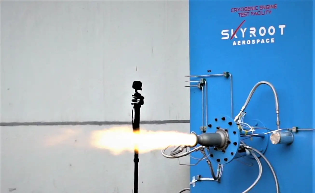 Skyroot test fires India's first privately built cryogenic rocket