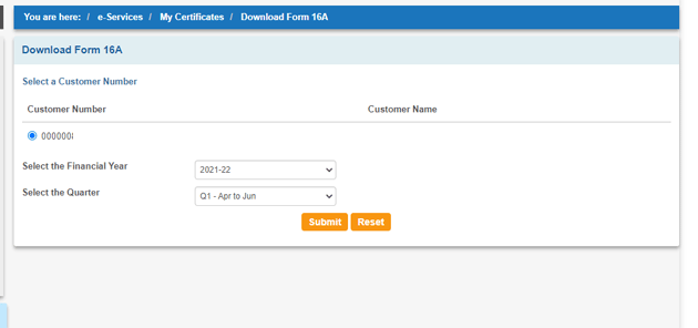Sbi Form 16a How Sbi Customers Can Download Form 16a Interest Certificate Via Net Banking 5753