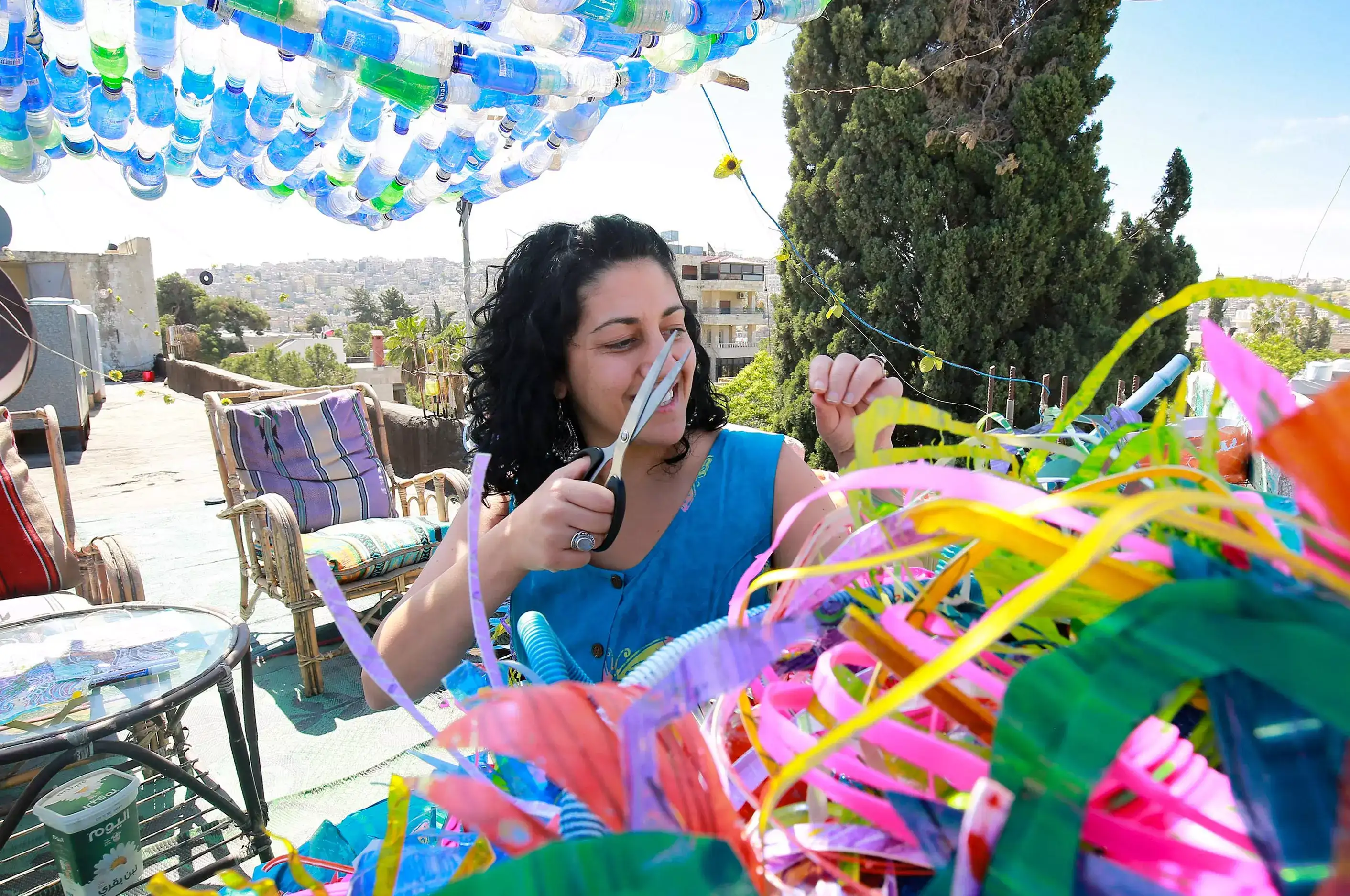 Jordan artist turns plastic trash into art, says want to rid world of