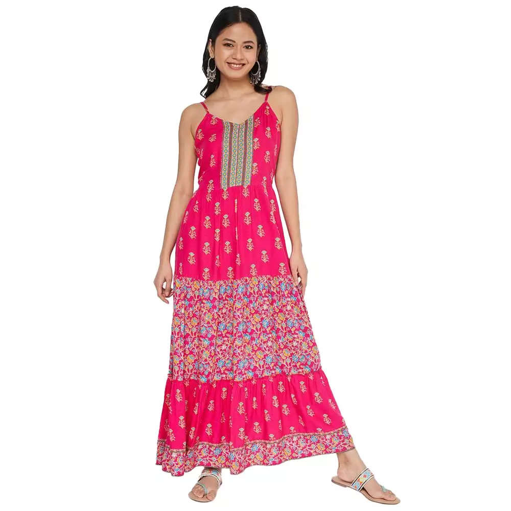 Women Taffeta Silk A- Line Gown | Western Dress for women | purble.in