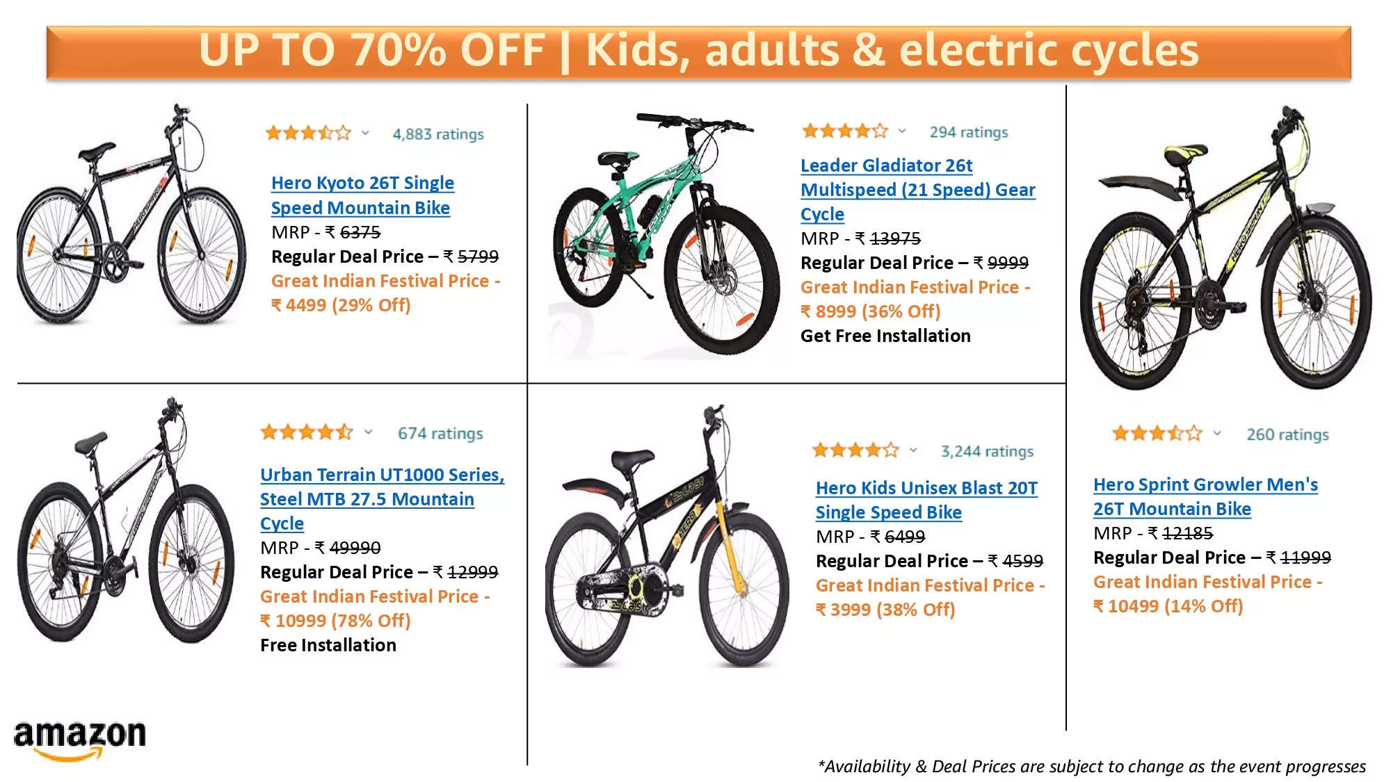 Amazon sale shop cycle