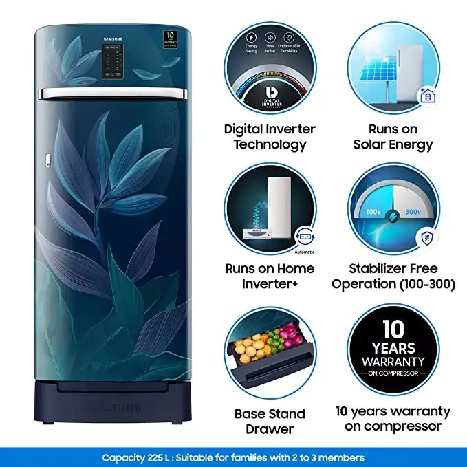 Image for Samsung225L4StarInverterDirectCoolSingleDoorRefrigerator
