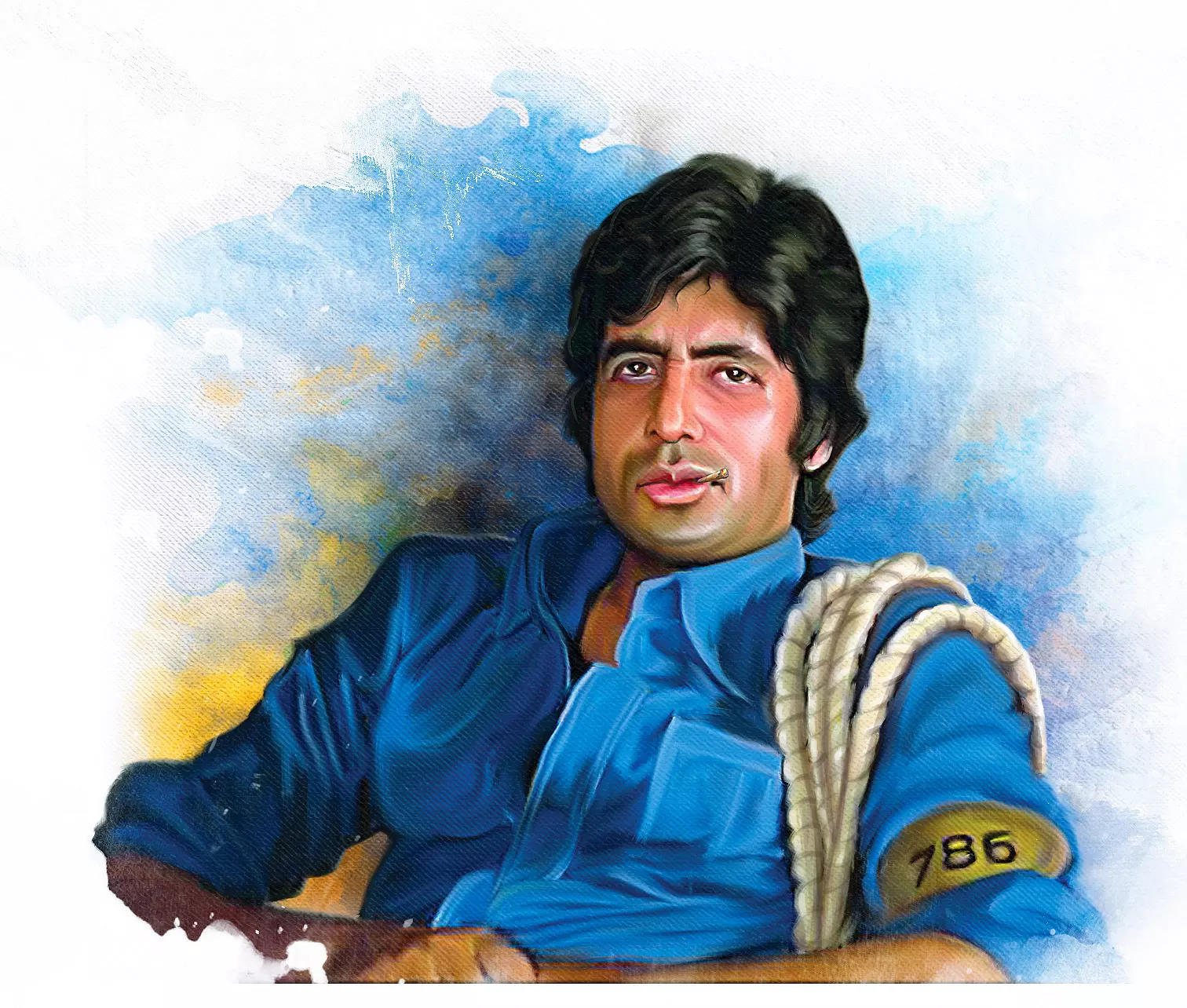 How kids can draw easy amitabh bachchan drawing step by step - YouTube