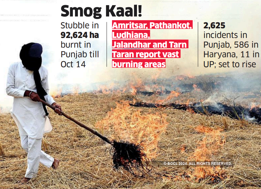 October Farm Fires Are Back Delhi Braces For Yearly Gas Chamber Days The Economic Times 2523