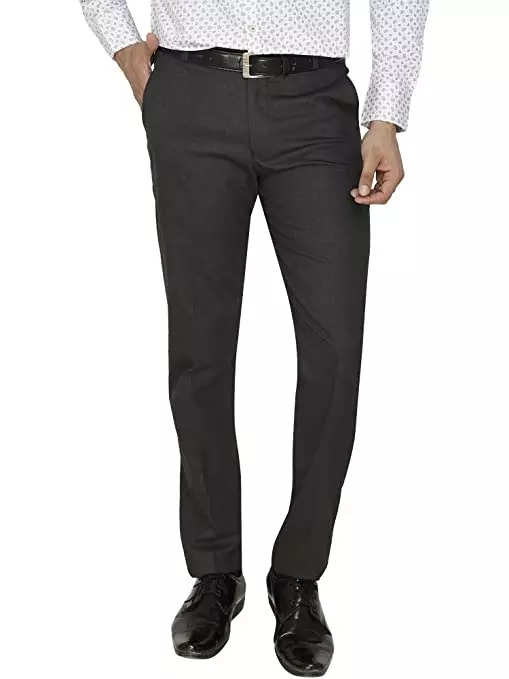 ELANHOOD BLACK  CREAM Slim Fit Formal Trouser Formal Pant For Men