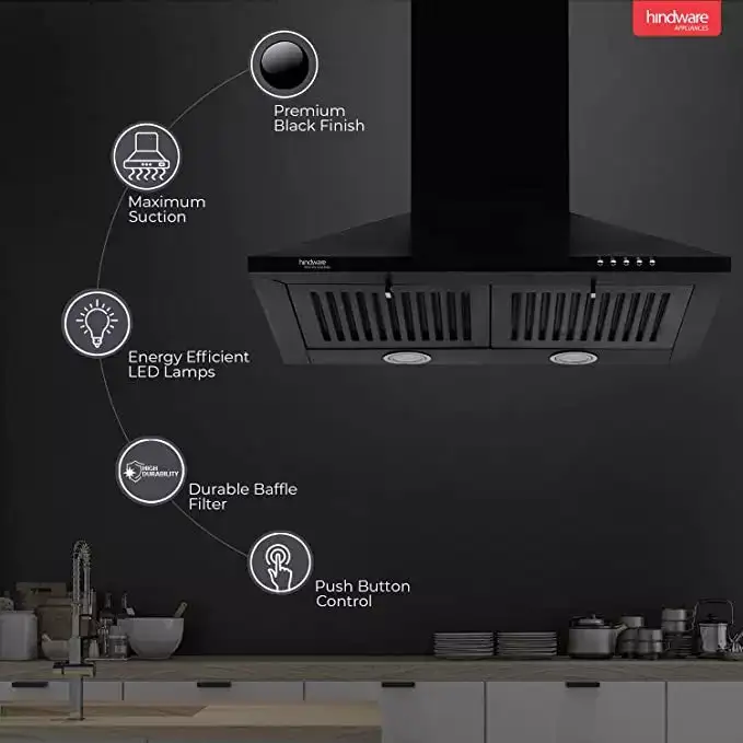 Image for HindwareMarvia60cm1000m%C2%B3%3AhrPyramidKitchenChimney