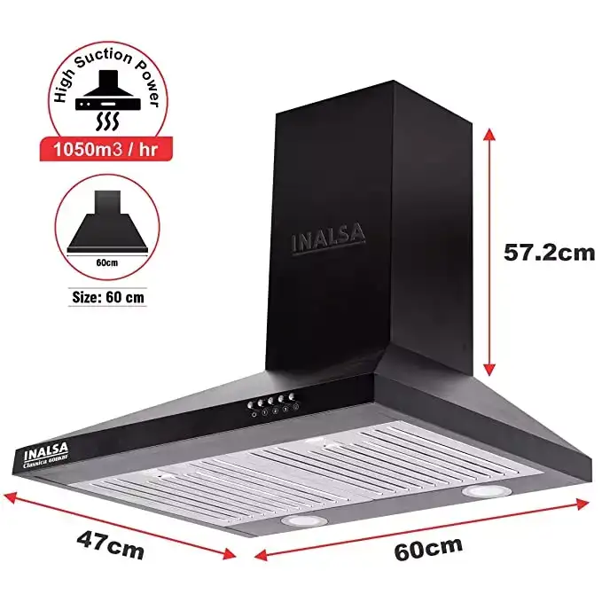 Image for INALSA60cm1150m3%3AhrKitchenChimney