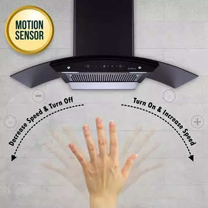 Image for Elica90cm1200m3%3AhrFilterlessAutoCleanChimney