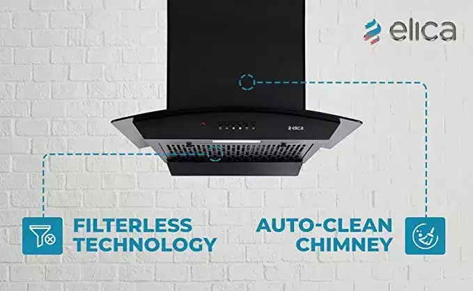 Image for Elica60cm1310m3%3AhrFilterlessAutoCleanChimney