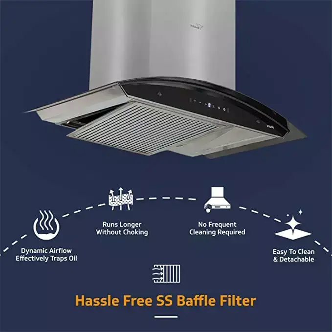 Image for V-GuardA2090cmKitchenChimneywith1400m%C2%B3%3AhrSuction
