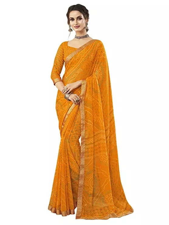 Parrot Green Handloom Khaddi Banarasi Chiffon Saree | Avishya.com