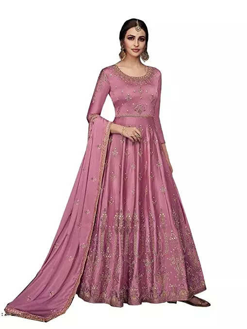 Exclusive Designer Net Gown For Women Floral Bride Gown Indi