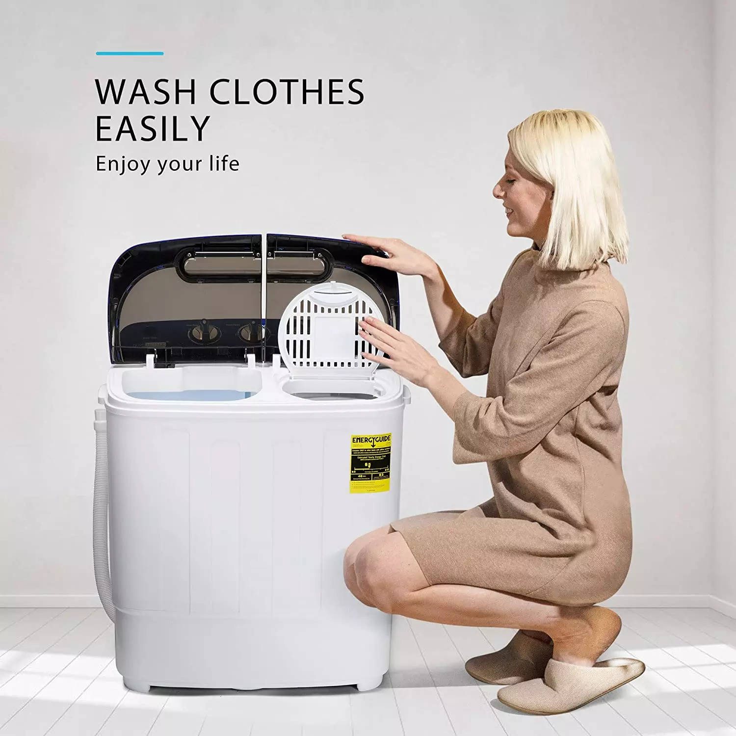  Panda Portable Washing Machine 10 LBS Load Volume, Fully  Automatic 1.34 Cuft Laundry Washer