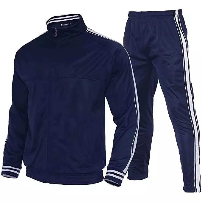 Buy CHKOKKO Navy Blue Women'S Sports Track Suit (Set of 2) online