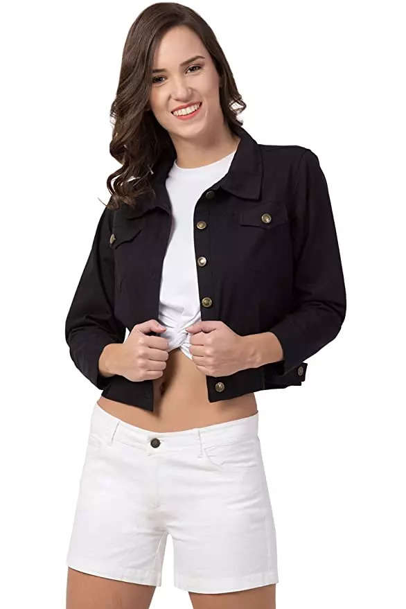 Amazon.com: Hole Women Denim Jacket Spring Short Sequin Splice Female Jacket  Autumn Jean Jacket Coat Photo Color S : Clothing, Shoes & Jewelry