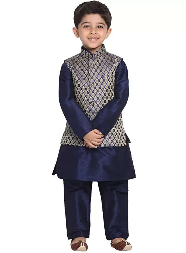 Buy Fayon Kids Peach Gotta Embroidery Nehru Jacket set for Boys for Boys  (0-12Months) Online in India, Shop at FirstCry.com - 13396200