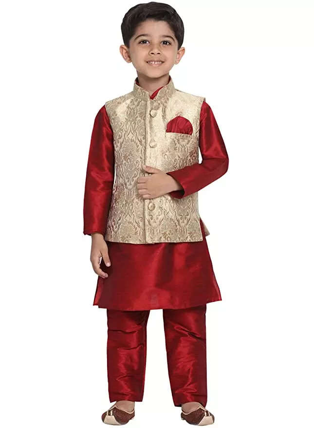 Kisah Boys Green Nehru Jacket - Kisah