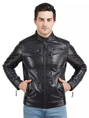 Buy NEW CHOICE LEATHERS Pure Genuine Leather Jacket For Men's  (NEWCHOICE-516-Black-3XL) at Amazon.in