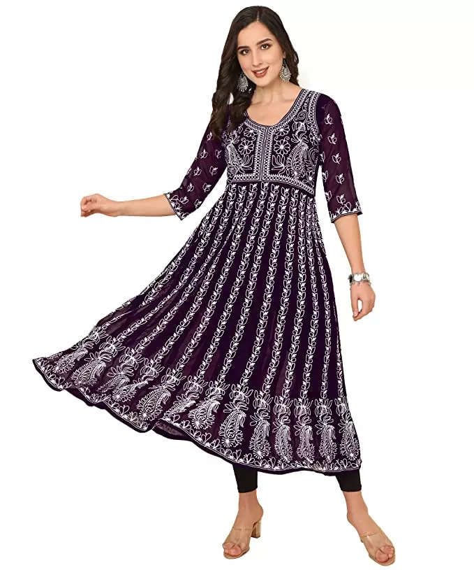 Buy kaniska fabric Jaal Handloom Rayon Printed Straight Kurti for Women/ Kurta for Women/Ethnic Wear/Ladies Kurta/Fashion Kurtis (Royal Blue) (XL)  at Amazon.in