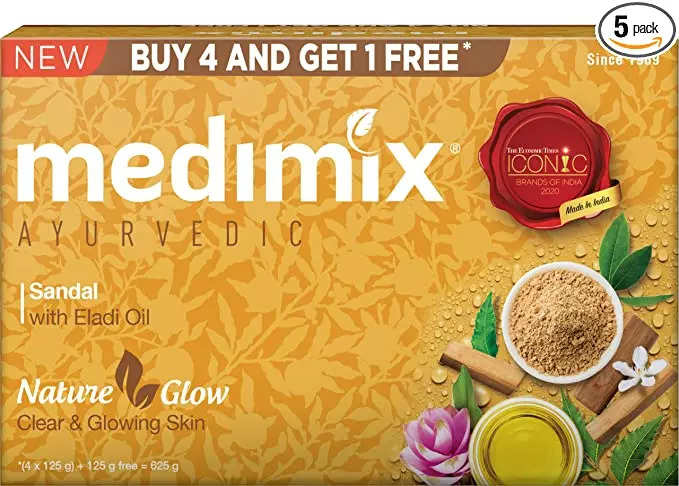 Buy Medimix Ayurvedic Natural Glycerine Soap 125 g Buy 4 Get 1 Free Pack  online at Lowest Price in Delhi