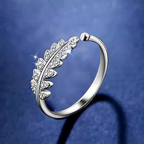 Buy Fashion Frill Silver Ring For Women Heart Silver Adjustable Couple Ring  For Women Girls Men Online at Best Prices in India - JioMart.