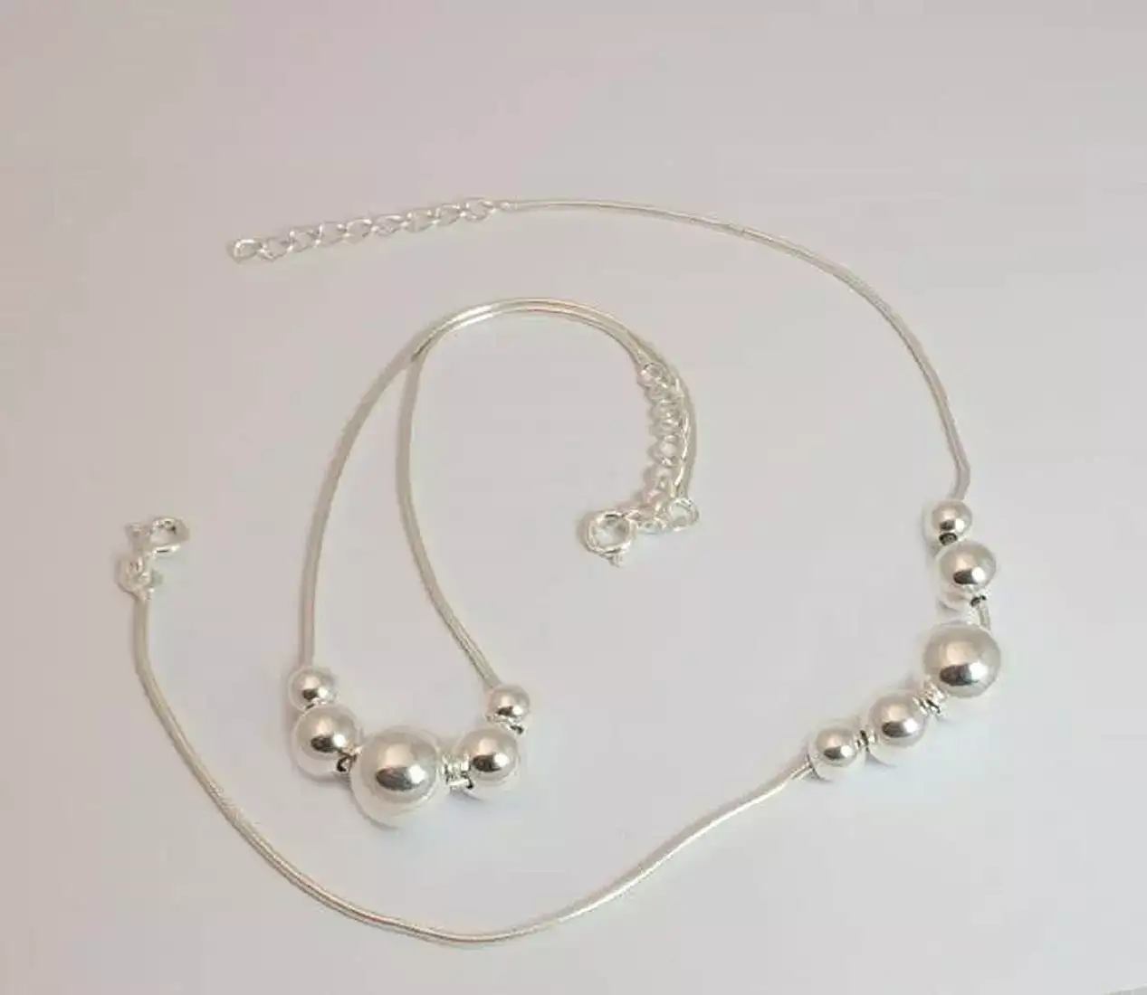 Image for Kukshya925PureSilver5MovingBallAnklet