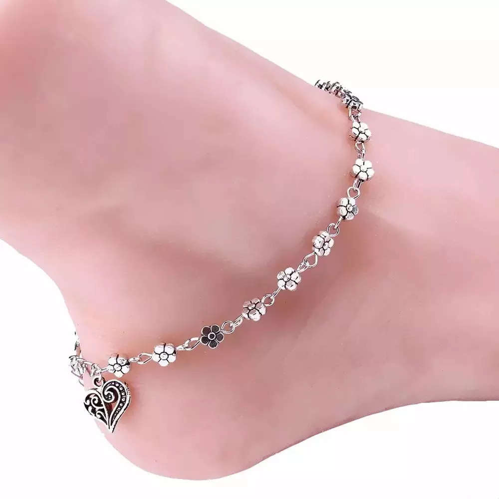 silver anklets: Best Oxidised Anklets for Women to Add a Stylish ...