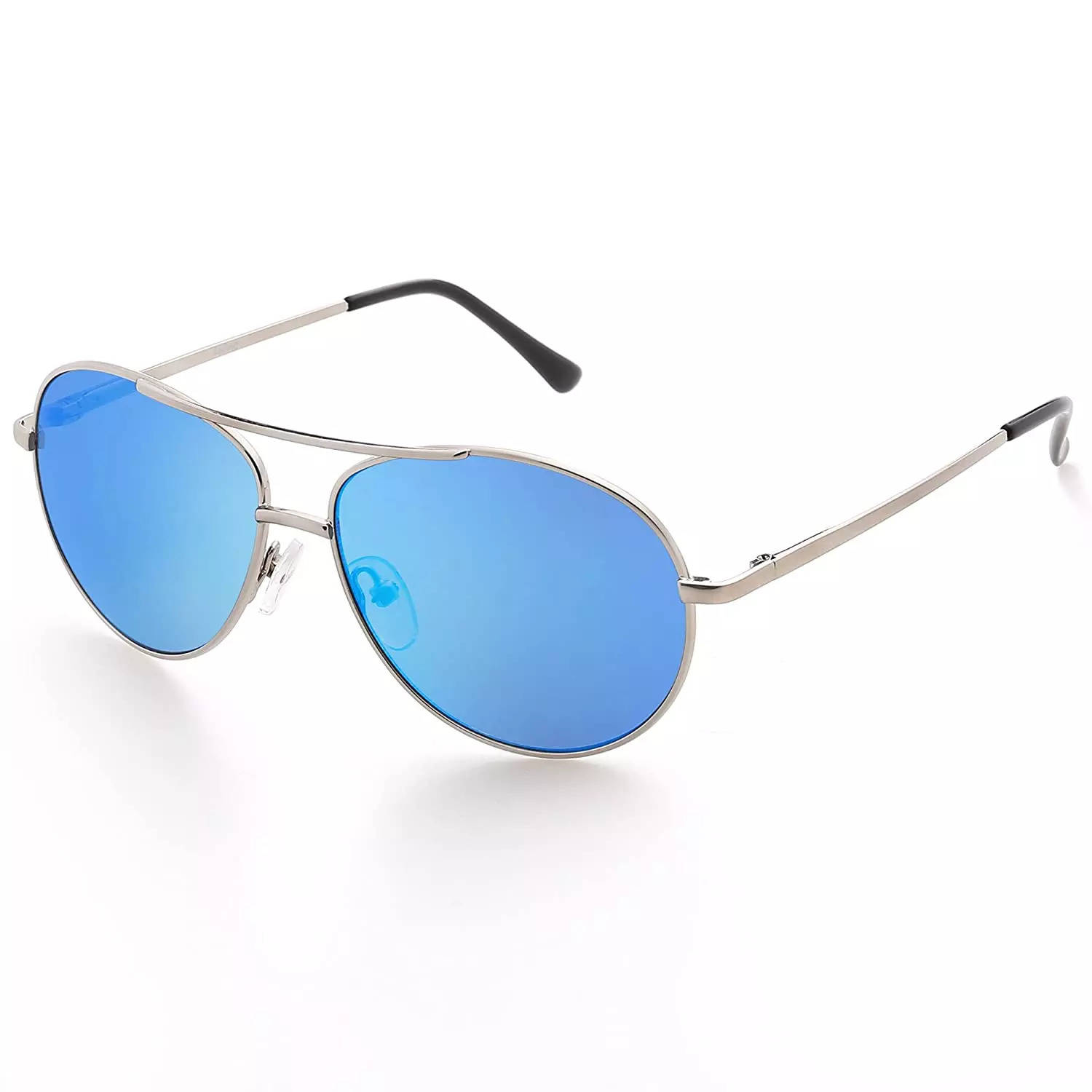 Buy AISLIN Polarized Unisex Wayfarer/Square Sunglasses - (Mirror Sky Blue  Lens | Matte Black-Steel Frame | Medium Size | AS9009) at Amazon.in
