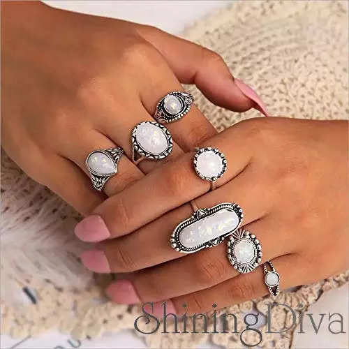 oxidized rings for women: Flaunt Aesthetically With The Best Oxidised Rings  For Women In India - The Economic Times