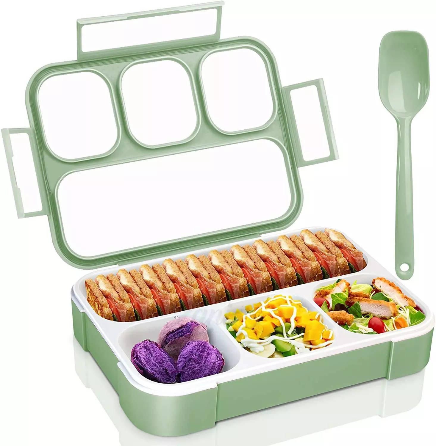 SRK MART 4 Compartment Lunch Box Stainless Steel Tiffin Box for