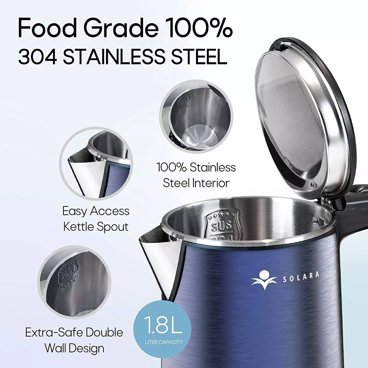 2000 Stainless Steel Electric Kettle 2.0 Liters at Rs 280 in Delhi