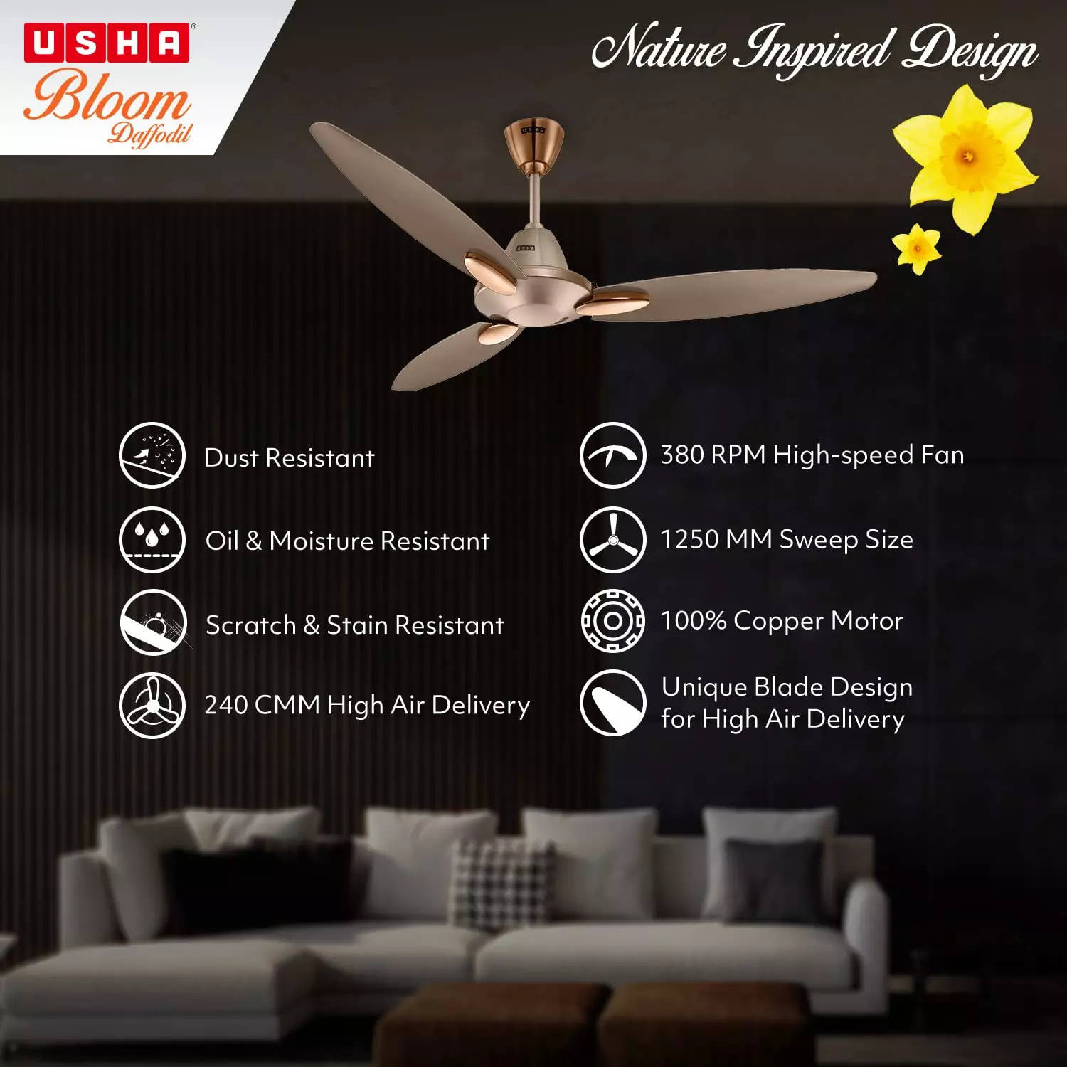 56 Inch Rechargeable Pop Ceiling Fan Design High Quality Ceiling