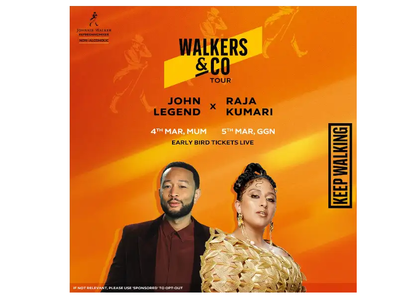 Walkers & Co.Tour collaborates with John Legend & Raja Kumari The