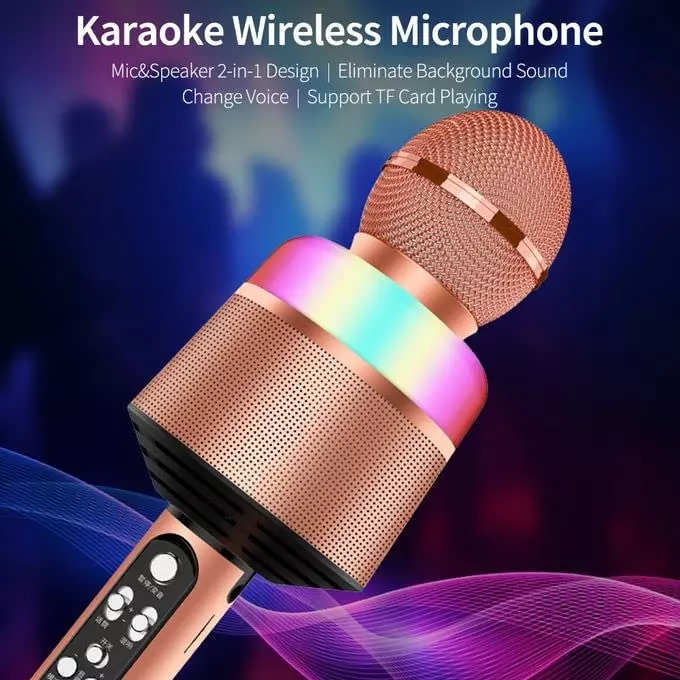 1 Fifine Wireless Bluetooth Karaoke Microphone, Handheld Mic For