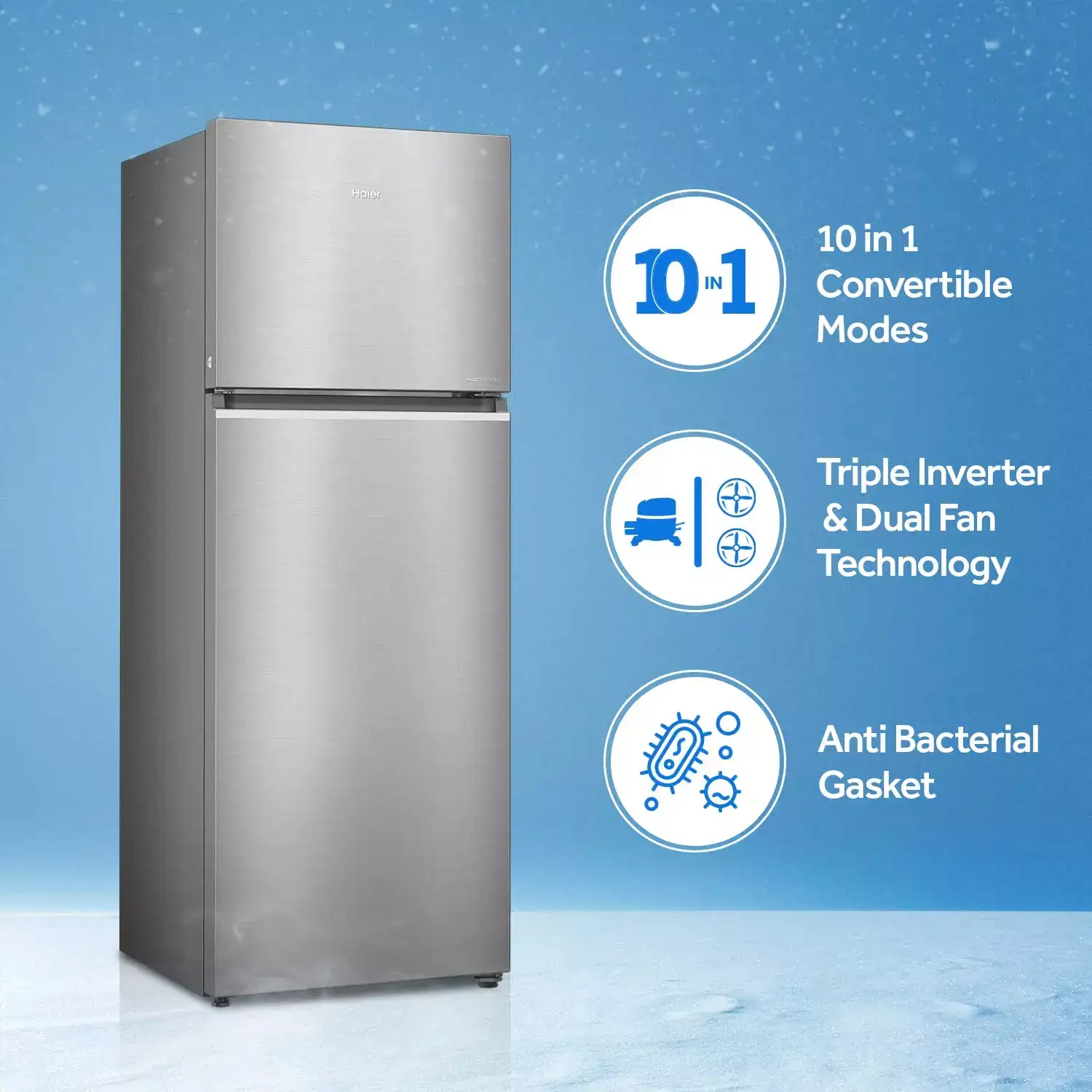 Image for Haier375L3-StarDoubleDoorRefrigerator