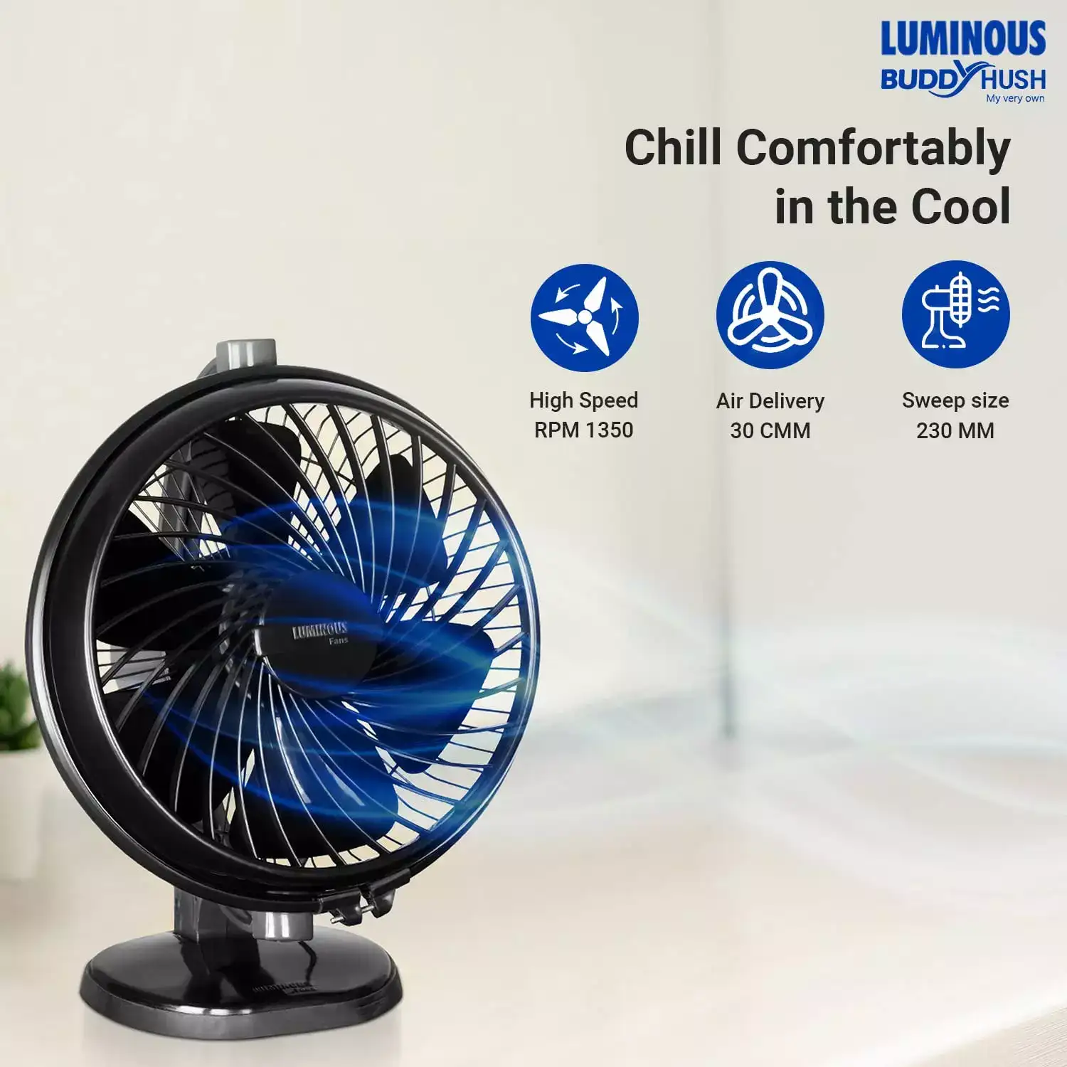 Image for LuminousBuddyHushSilentTableFan