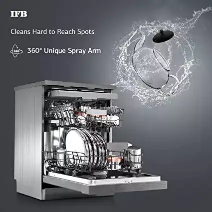 Image for IFB15PlaceSettingsHotWaterwashFreestandingDishwasher