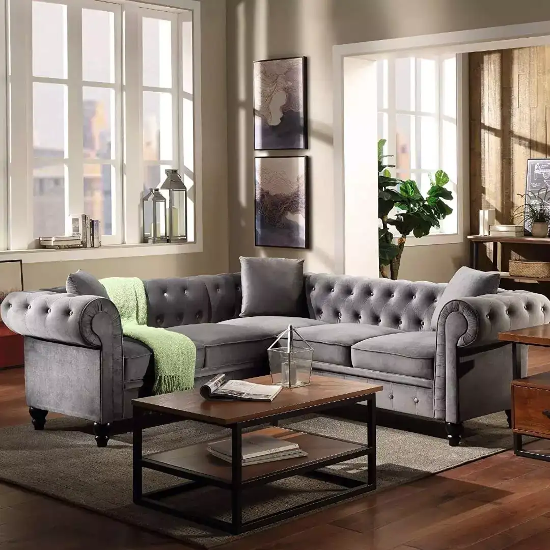 Image for CarpenelliWoodenBazar5seaterLshapeSofaSet