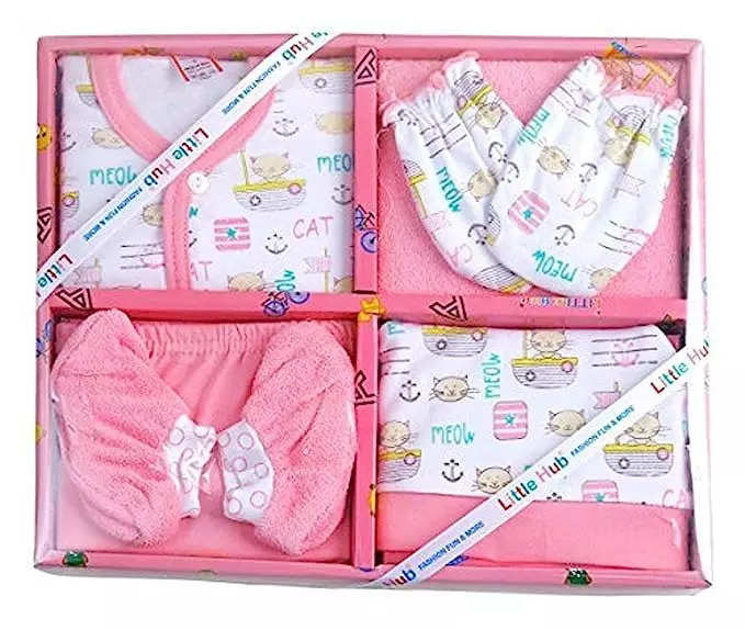Its a Girl Baby shower Combo 9 pcs set- pink, Baby Gift Pack