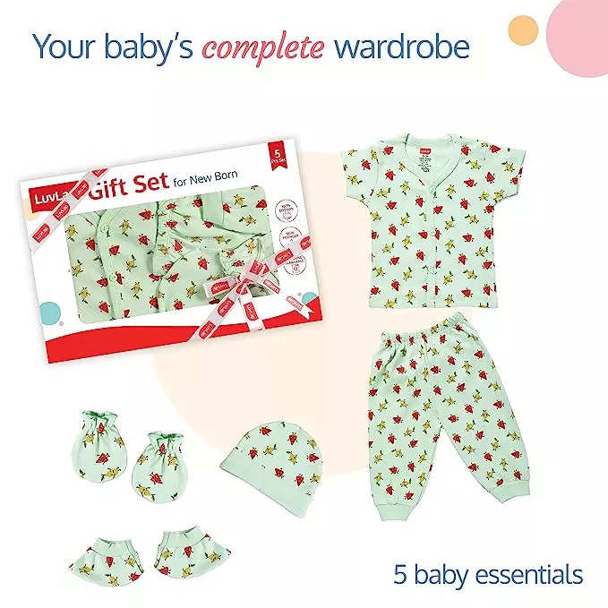 Buy Newborn Baby Gift Set - Keepsake Box in Pink with Baby Clothes, Teddy  Bear and Gifts for a New Baby Girl Online at desertcartINDIA