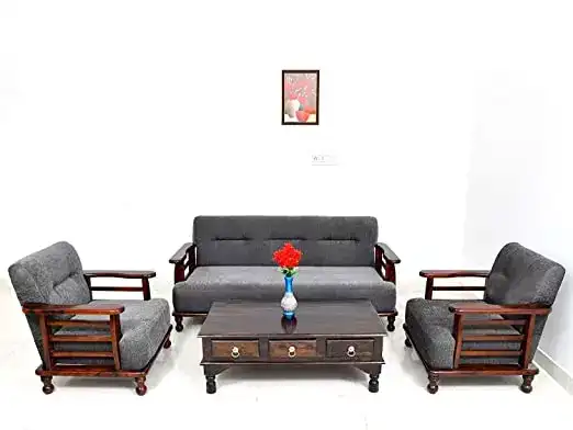Image for VivekWoodWooden5SeaterSofaSet