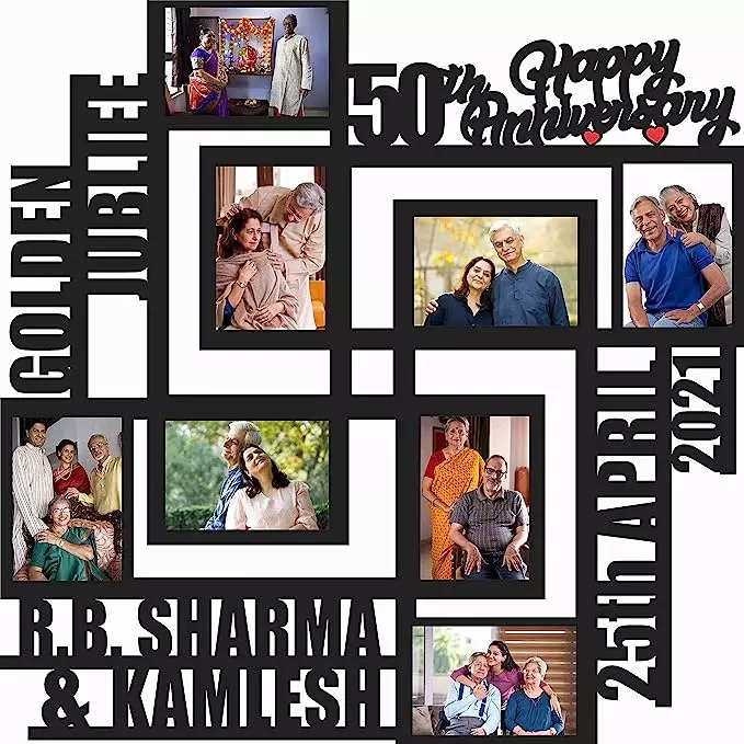 25 Years Together 25th Wedding Anniversary Silver Photo Personalized Gift  Print - Red Heart Print