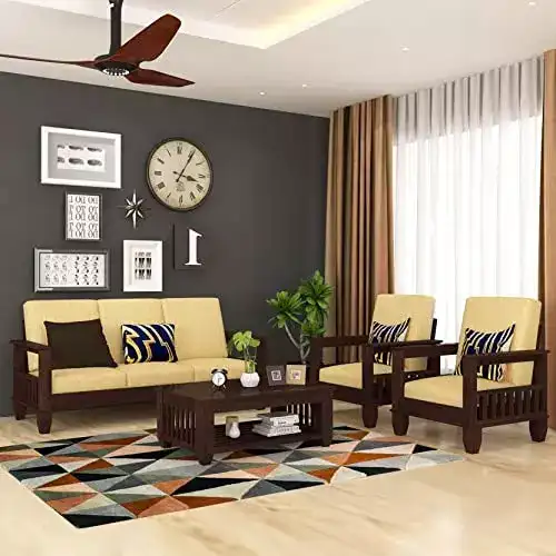 Image for MamtaFurnitureWoodenSolid5-SeaterSofaSet