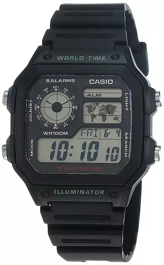 Image for CasioYouth-DigitalGreyDialMen'sWatch