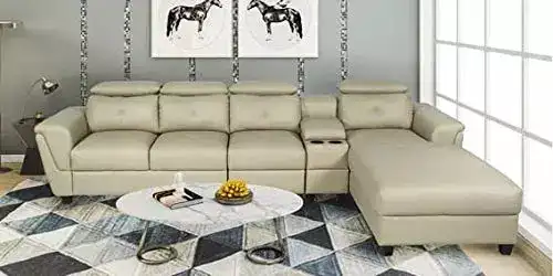 Image for FUNTERIOR%C2%AELUXERIES5SeaterLeatheretteSofa