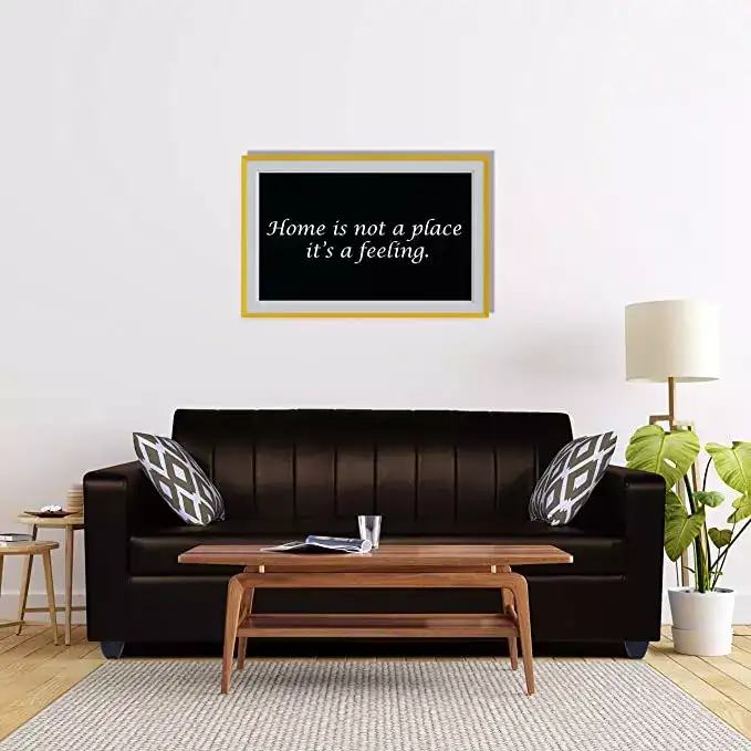 Image for AdornIndiaRioHighbackLeatherette3SeaterSofa