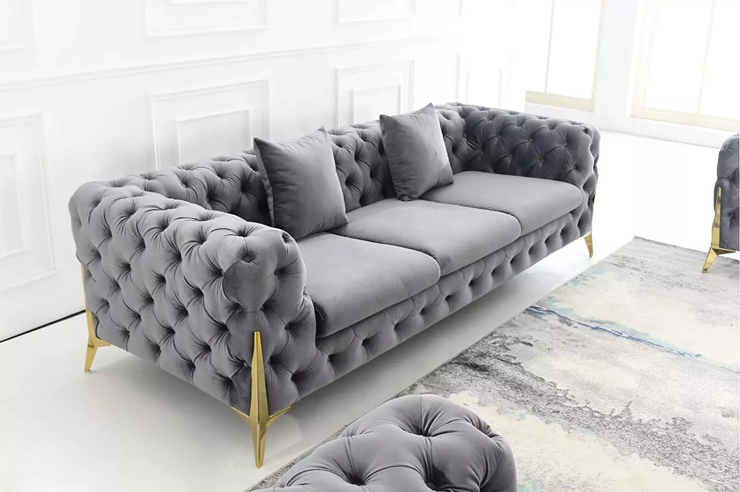 Egizmo Sofa Set Fabric 3 Seater Sofa 