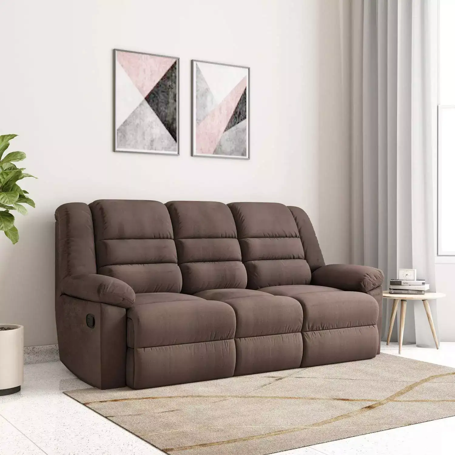 Image for AmazonBrand-SolimoMusca3SeaterFabricRecliner